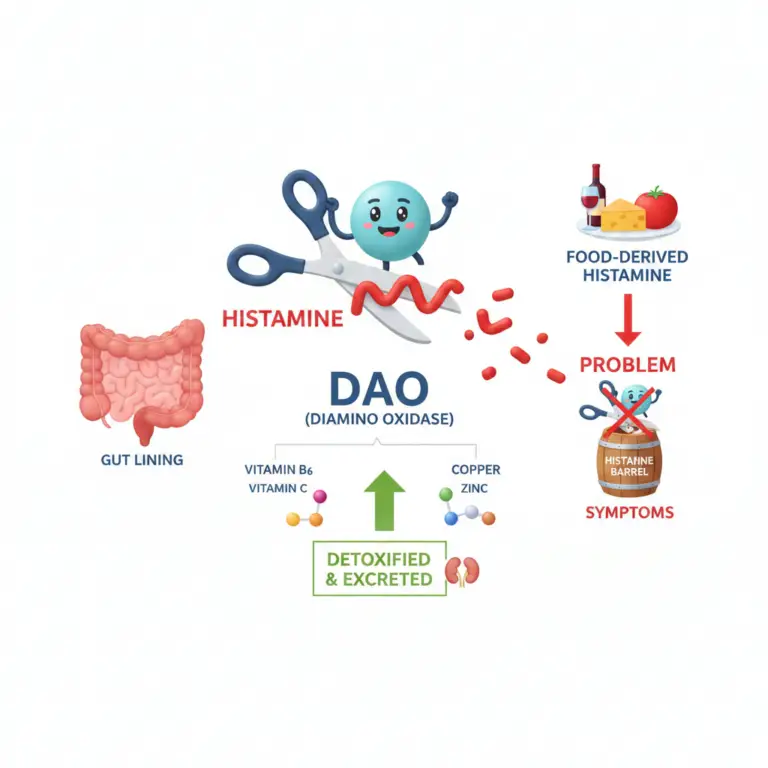 Infografik zum Histamin-Abbau