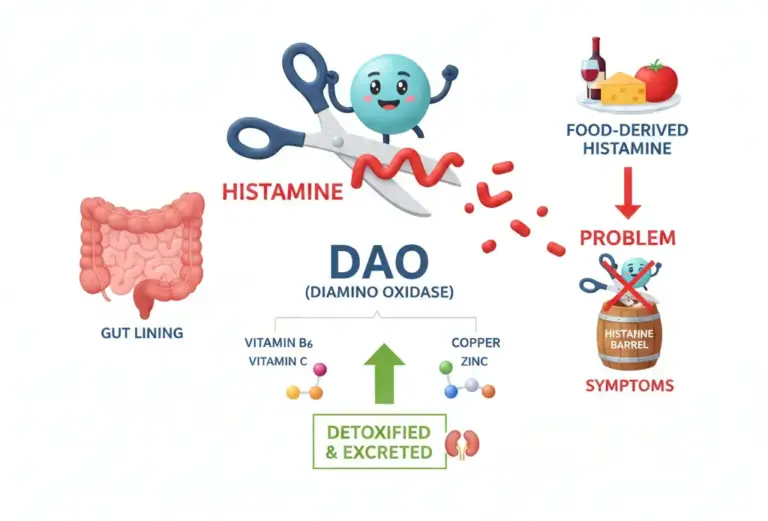 Infografik zum Histamin-Abbau