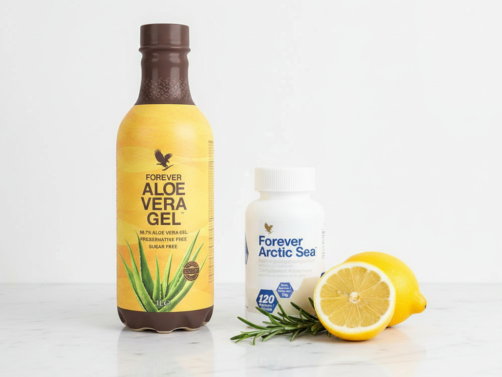Forever Arctic Sea und Aloe Vera Gel zur Senkung von Entzündungswerten