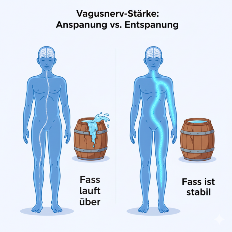 Vergleich niedriger und hoher Vagustonus bei Mastzellaktivierung