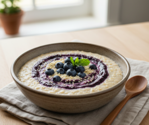 Power-Porridge mit Blaubeeren: Darmgesundes Rezept