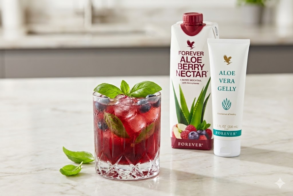 Berry Basil Smash Rezept | Histaminarm & Alkoholfrei Aloe Mocktail Beeren Basilikum histaminarm