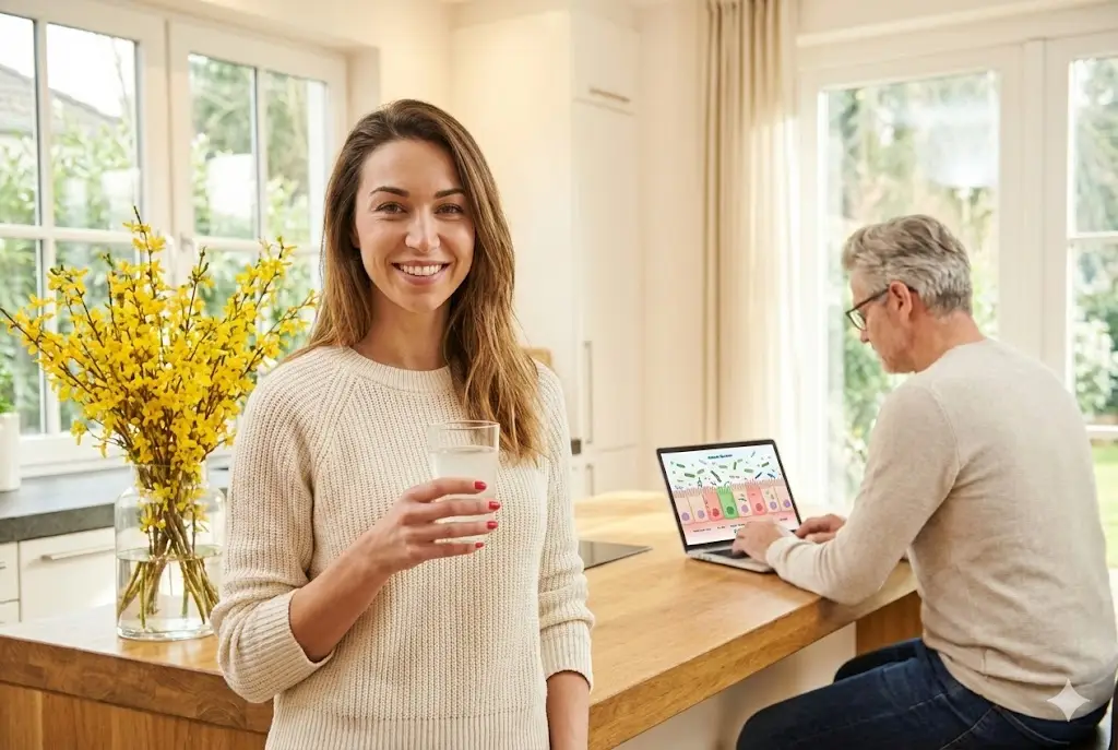 Susi und Veit präsentieren die Roadmap zum Darmschleimhaut-Aufbau bei Happy Hista Life mit Aloe Vera Gel