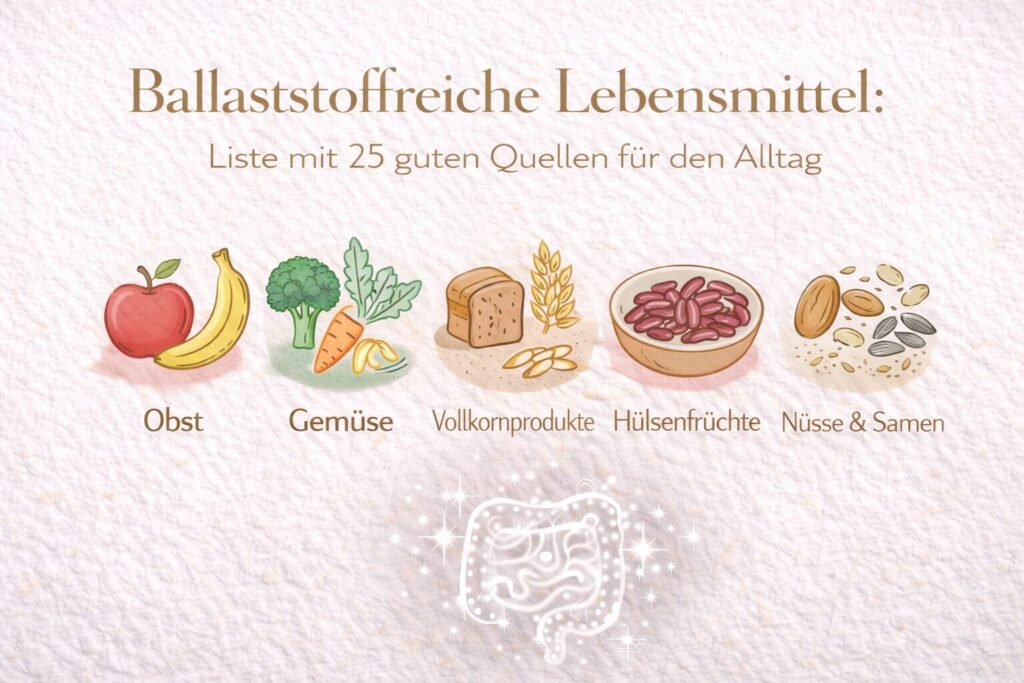 Ballaststoffreiche Lebensmittel: Liste mit 25 guten Quellen für den Alltag