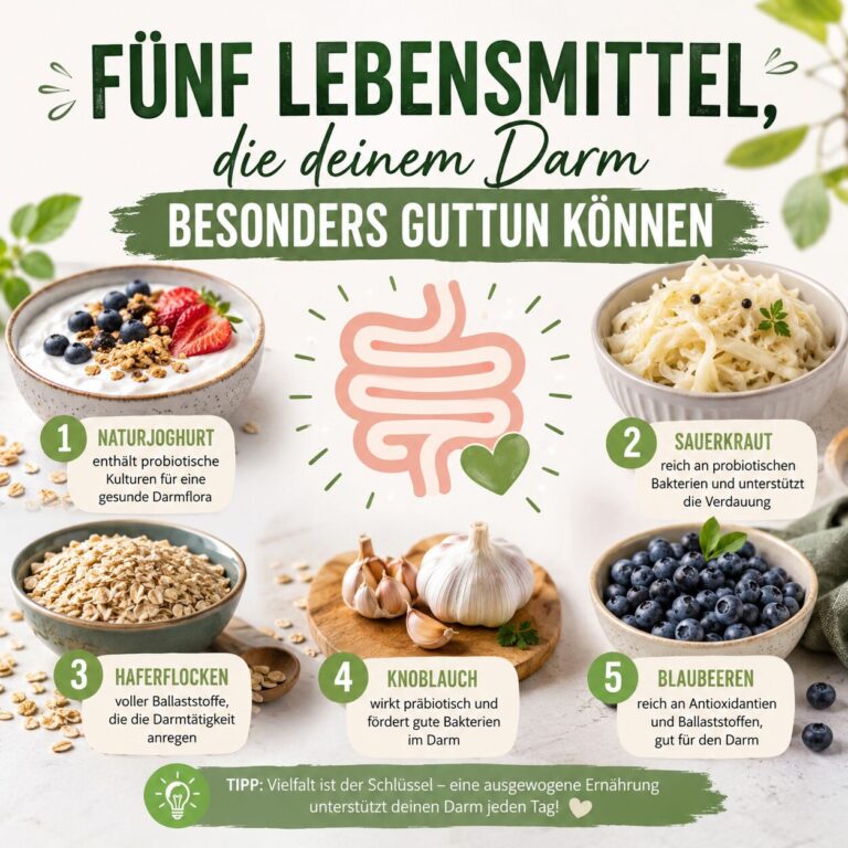 Fünf Lebensmittel, die deinem Darm besonders guttun können
